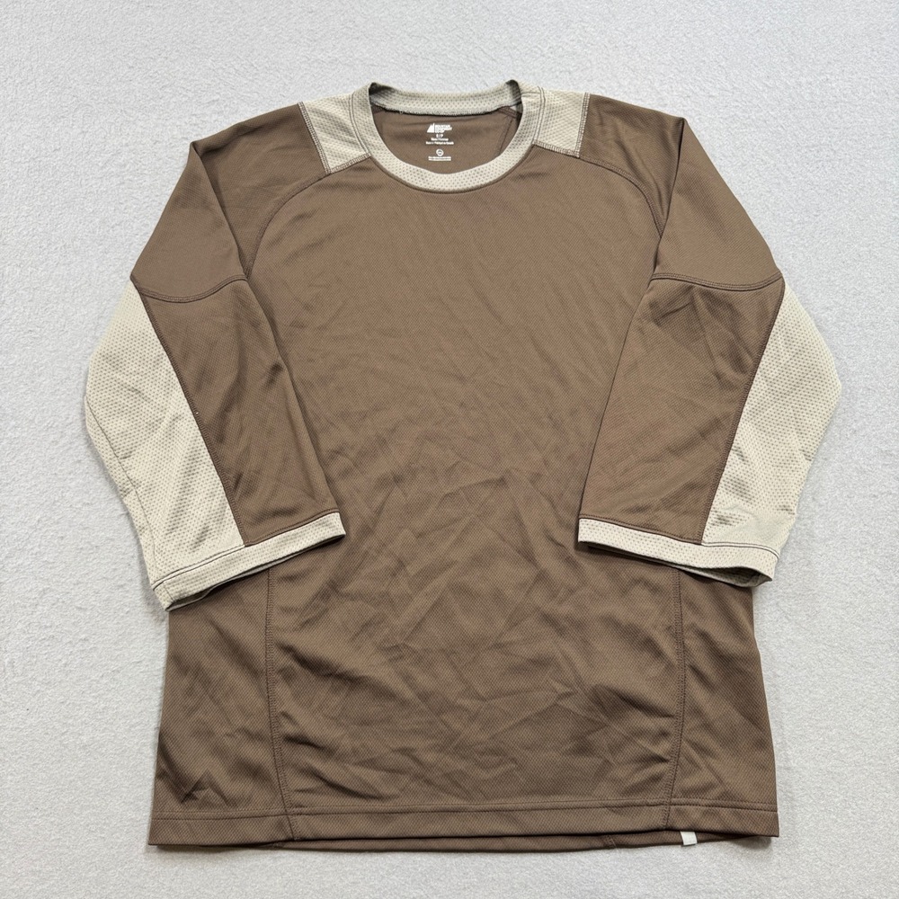 Mountain Equipment Shirt Men's Small Brown 3/4 Sleeve Mesh Hiking Outdoor Canada